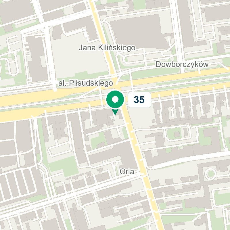 Mapa adresu Łódź, al. J. Piłsudskiego 35
